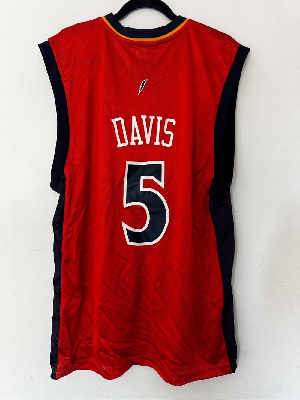 Men's Baron Davis Jersey #5 Reebok Authentic Size M Golden State Warriors NBA